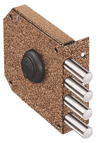 Замок Elbor (Эльбор) накладной Базальт 1.05.51.МА никель, сув., 4 риг., медный антик /32759/